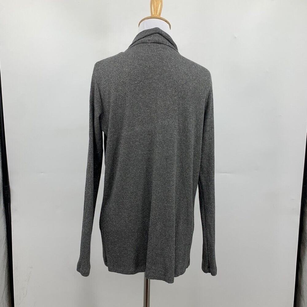 Michael Stars Cardigan Womens XS Extra Small Gray Silver Metallic Open Front - Picture 6 of 12